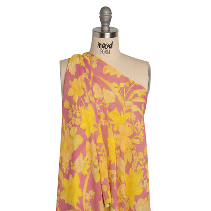 Mood Exclusive Lemonade and Daffodils Viscose Georgette Detail