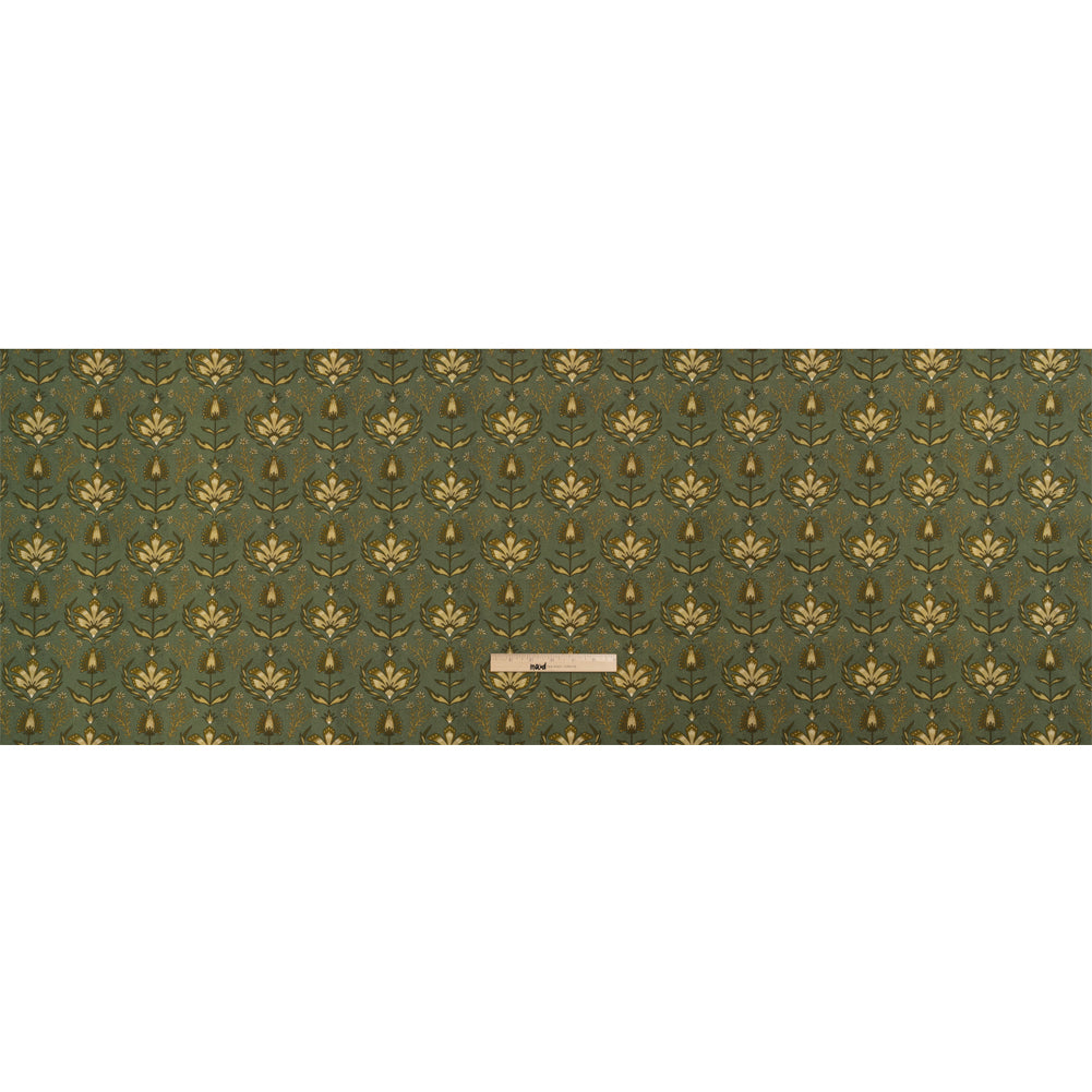 Stretch Cotton Twill Print - Green Floral - Mood Exclusive Watching the Fire Full