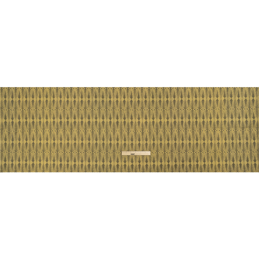 Stretch Cotton Twill Print - Olive Abstract Diamonds - Mood Exclusive Maui Treeline Full