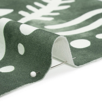 Stretch Cotton Twill Panel - Green Desert Symbols - Mood Exclusive Follow Your Arrow Detail