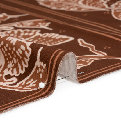 Stretch Cotton Twill Panel - Burgundy Floral Blocks - Mood Exclusive Maple Hill Heights Detail