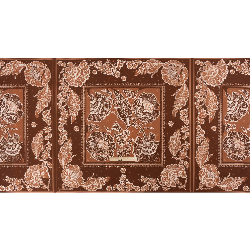 Stretch Cotton Twill Panel - Burgundy Floral Blocks - Mood Exclusive Maple Hill Heights Full