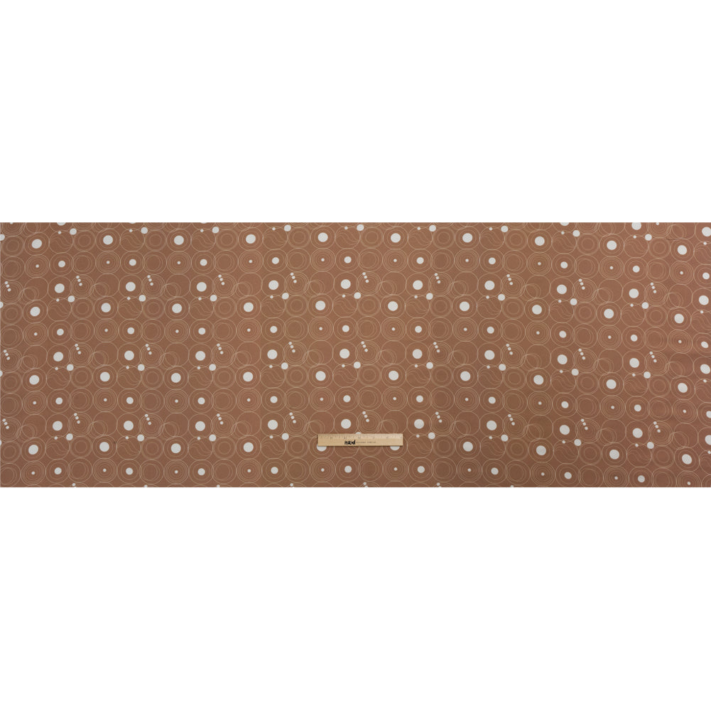 Mood Exclusive Brown Planetary Place Stretch Sustainable Rayon Batiste Drape