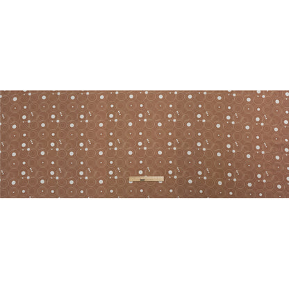 Mood Exclusive Brown Planetary Place Stretch Sustainable Rayon Batiste Drape
