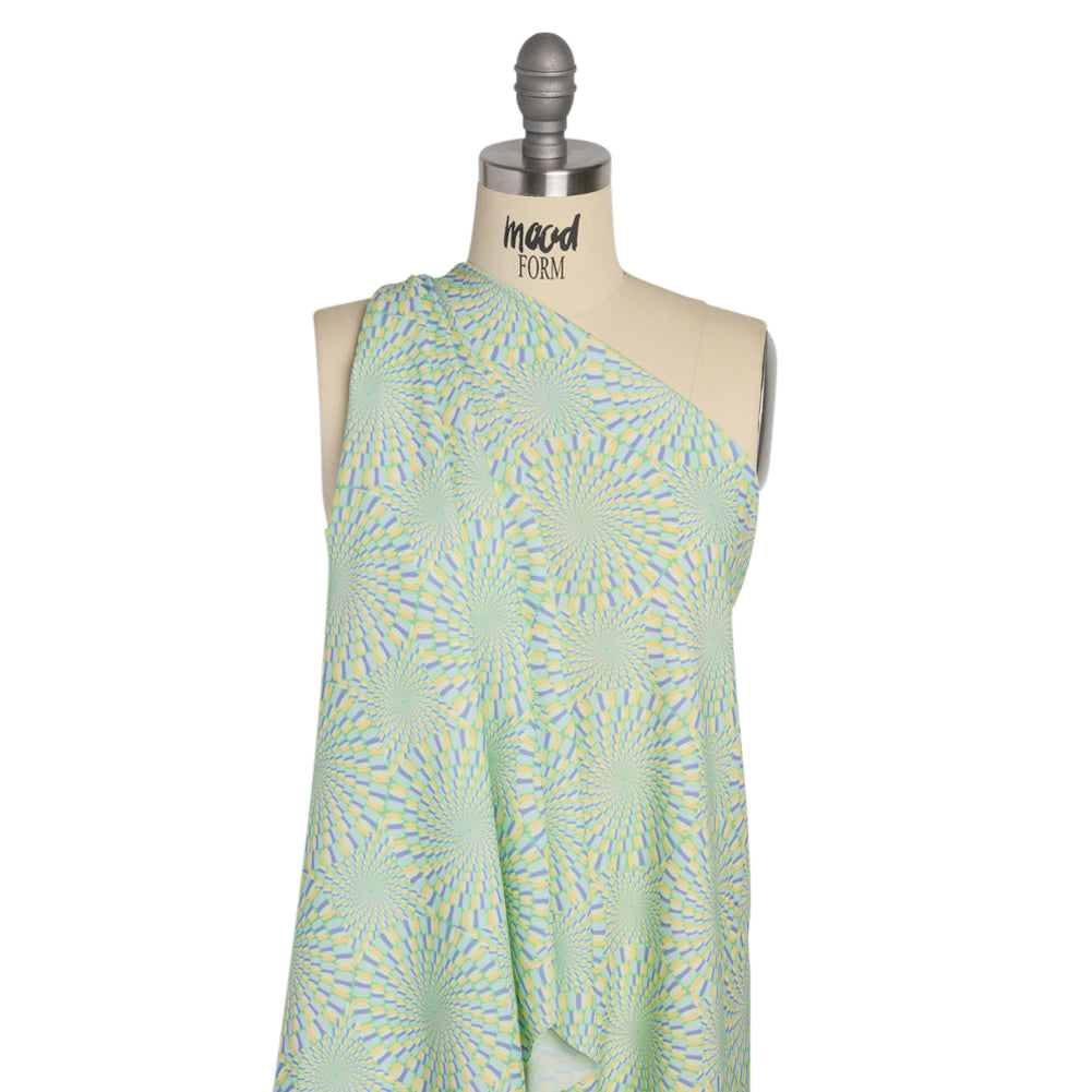 Mood Exclusive Blue Hype Hypnosis Stretch Sustainable Rayon Batiste Detail