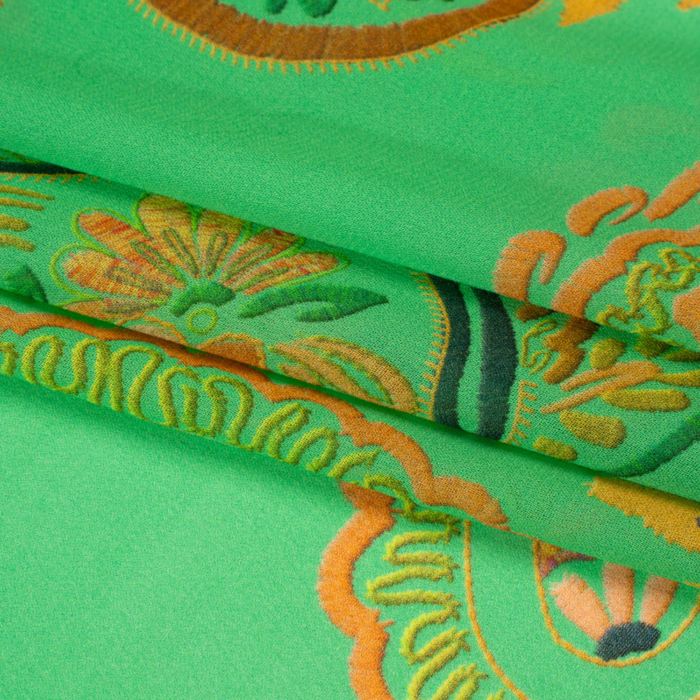 Mood Exclusive Dark Mint Scented Sights Viscose Georgette Folded
