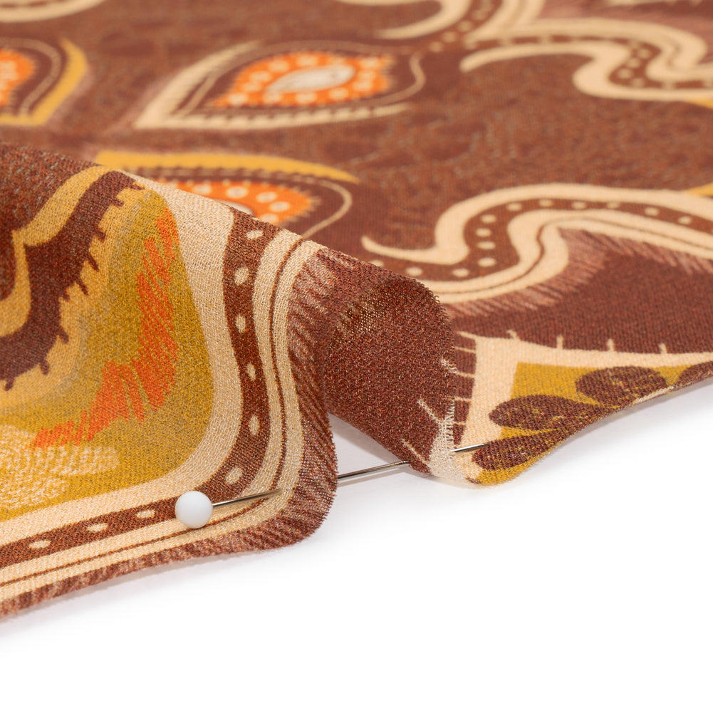 Mood Exclusive Brown Floralscape Viscose Georgette Detail