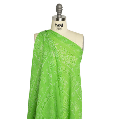 Mood Exclusive Lime Reimagined Rodeo Viscose Georgette Drape