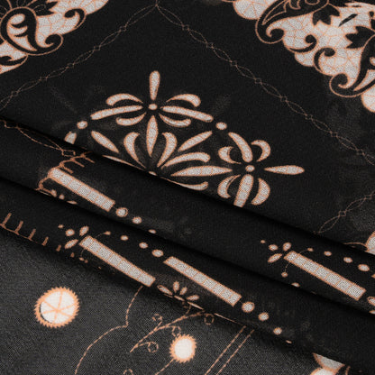 Mood Exclusive Black Reimagined Rodeo Viscose Georgette Folded