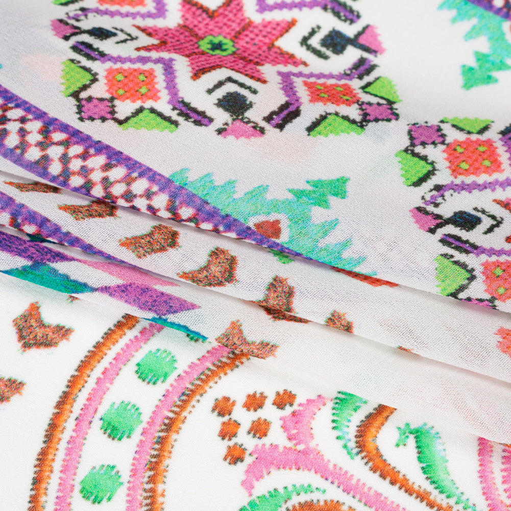 Mood Exclusive Pink Needle and Nostalgia Viscose Georgette Full