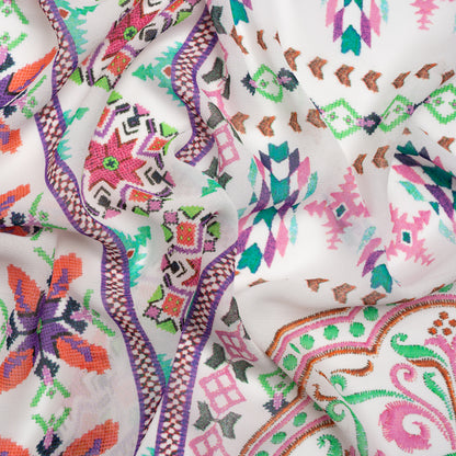 Mood Exclusive Pink Needle and Nostalgia Viscose Georgette