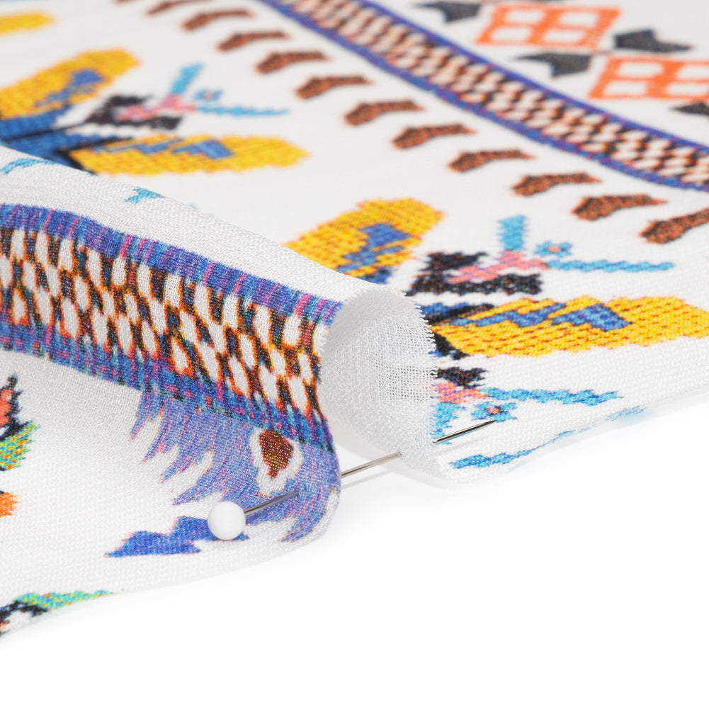 Mood Exclusive Blue Needle and Nostalgia Viscose Georgette Folded