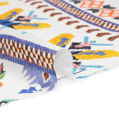 Mood Exclusive Blue Needle and Nostalgia Viscose Georgette Folded