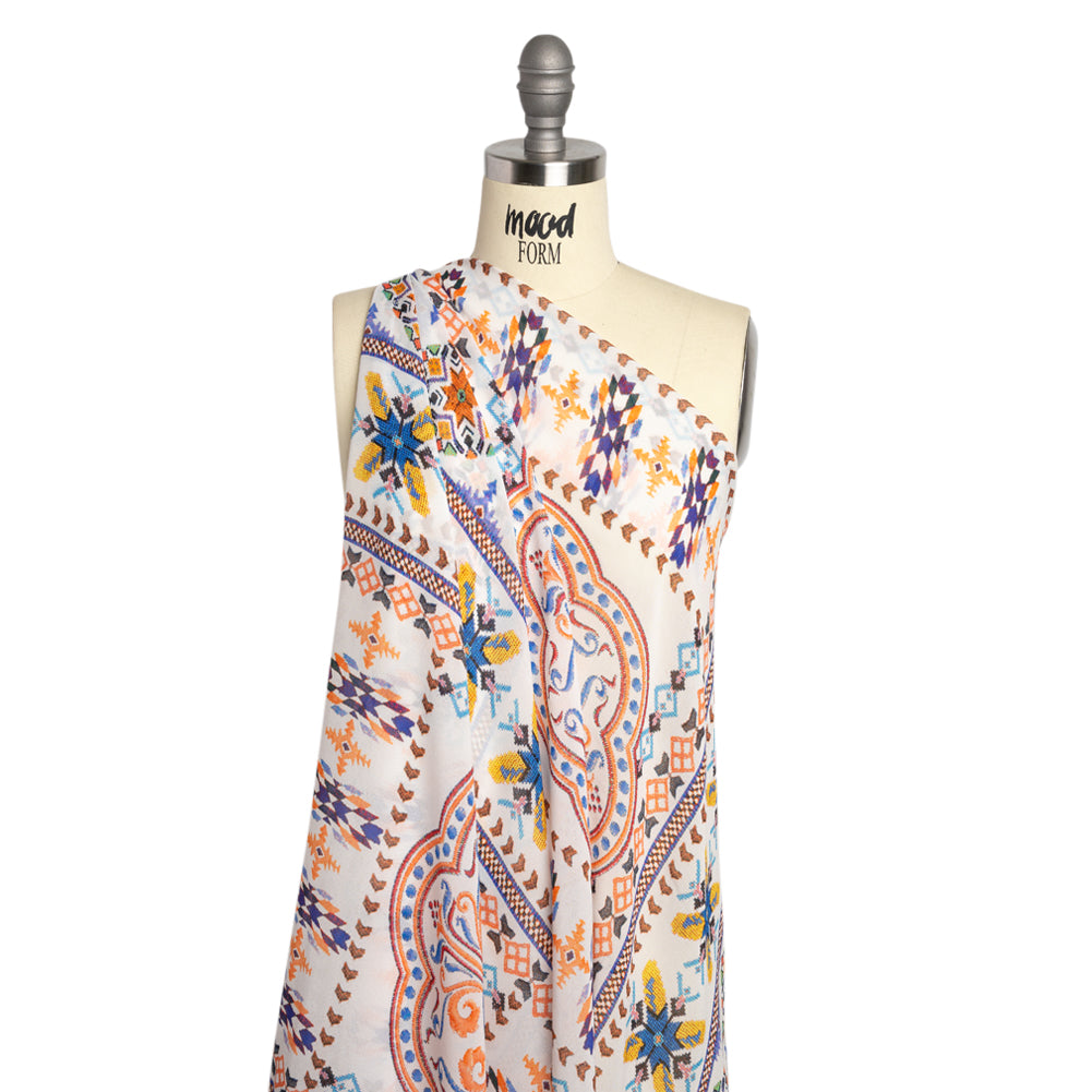 Mood Exclusive Blue Needle and Nostalgia Viscose Georgette Detail
