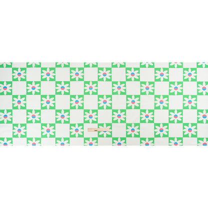 Cotton Poplin Print - Green Floral Checkers - Mood Exclusive Game of Growth Full