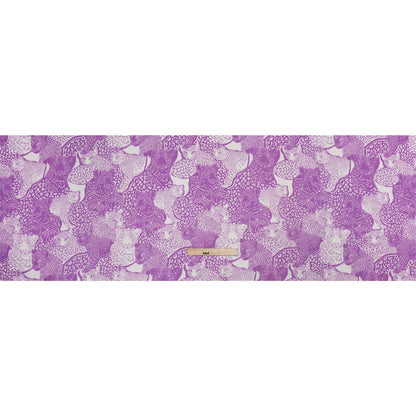 Sustainable Viscose Crepe Print - Purple and White Spotted Cats - Mood Exclusive Jamming Jaguars Full