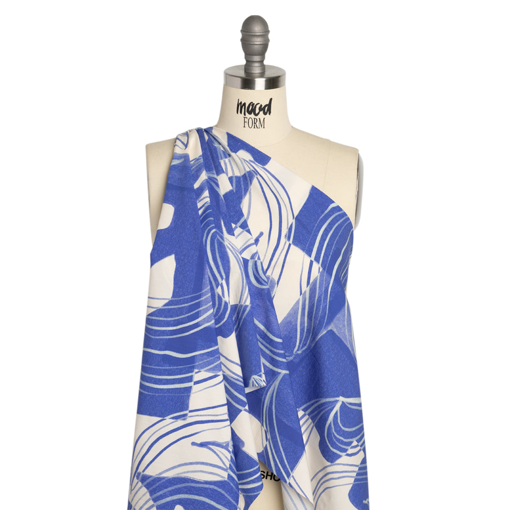 Mood Exclusive Blue Sky Circus Cotton Poplin Drape