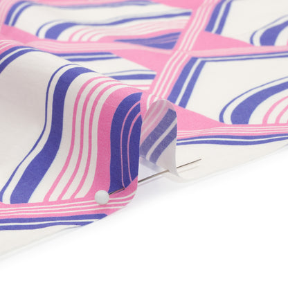 Mood Exclusive Pink Geometric Groove Cotton Poplin Detail
