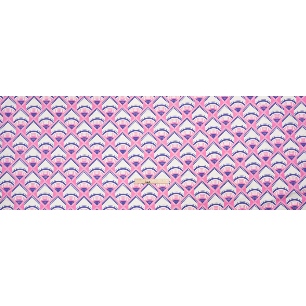 Mood Exclusive Pink Geometric Groove Cotton Poplin Full
