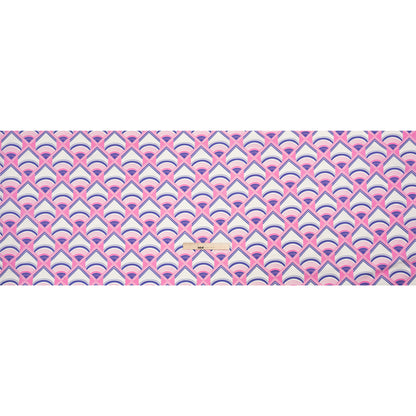 Mood Exclusive Pink Geometric Groove Cotton Poplin Full