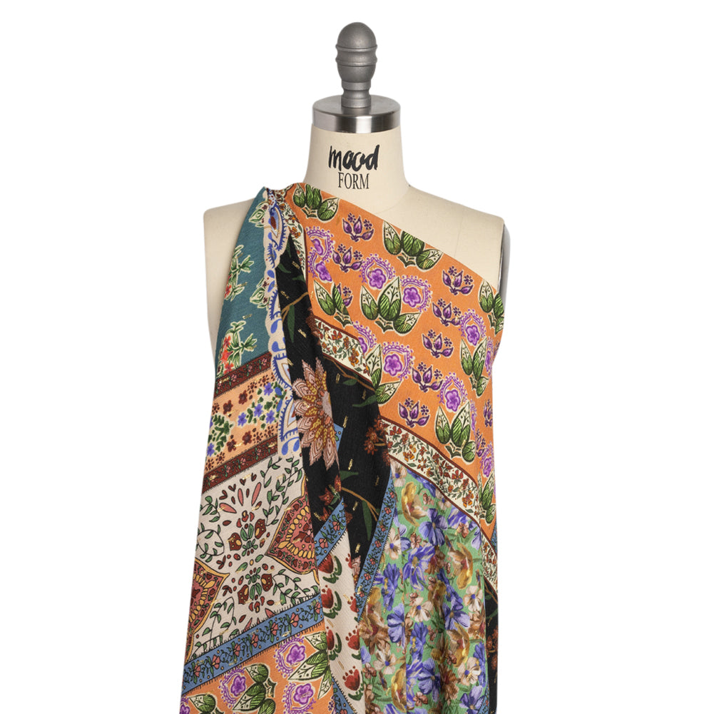 Mood Exclusive Compare Thee Metallic Dotted Crinkled Viscose Crepe Detail