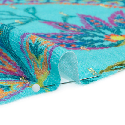 Mood Exclusive Aquarium Garden Metallic Dotted Crinkled Viscose Crepe Folded