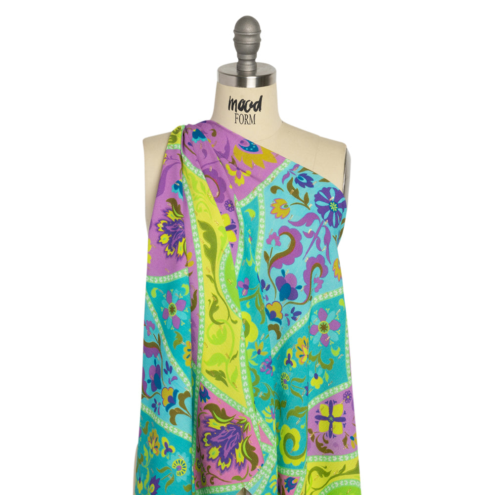 Mood Exclusive Bright Sights Metallic Dotted Crinkled Viscose Crepe Detail