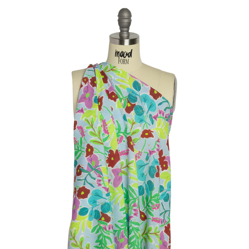 Mood Exclusive Sky Easy Days Metallic Dotted Crinkled Viscose Crepe Detail