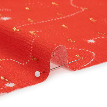Mood Exclusive Wish for Joy Metallic Dotted Crinkled Viscose Crepe Folded