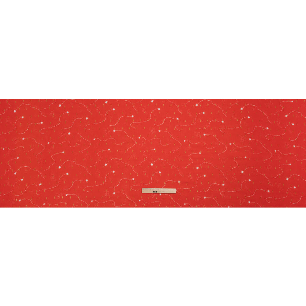 Mood Exclusive Wish for Joy Metallic Dotted Crinkled Viscose Crepe Drape