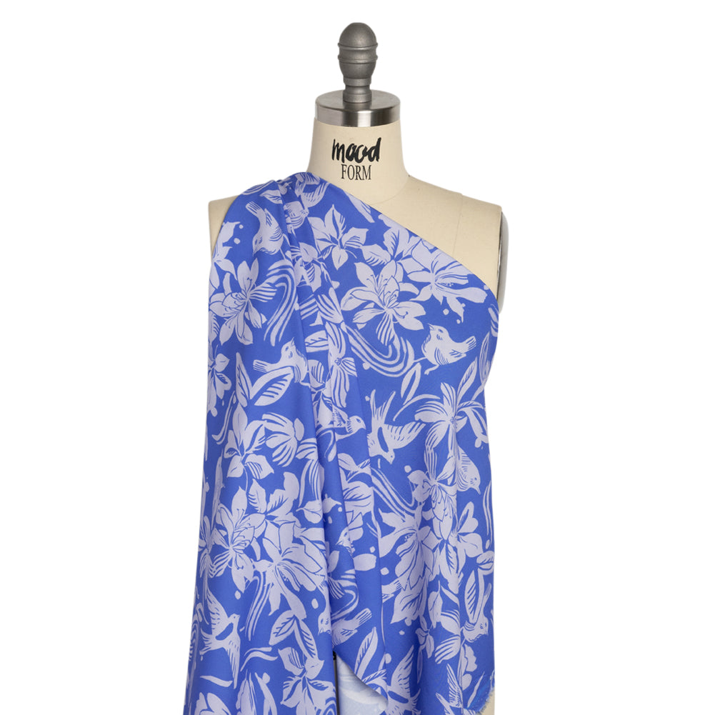 Mood Exclusive Periwinkle Airborne Acoustics Stretch Sustainable Rayon Batiste Detail
