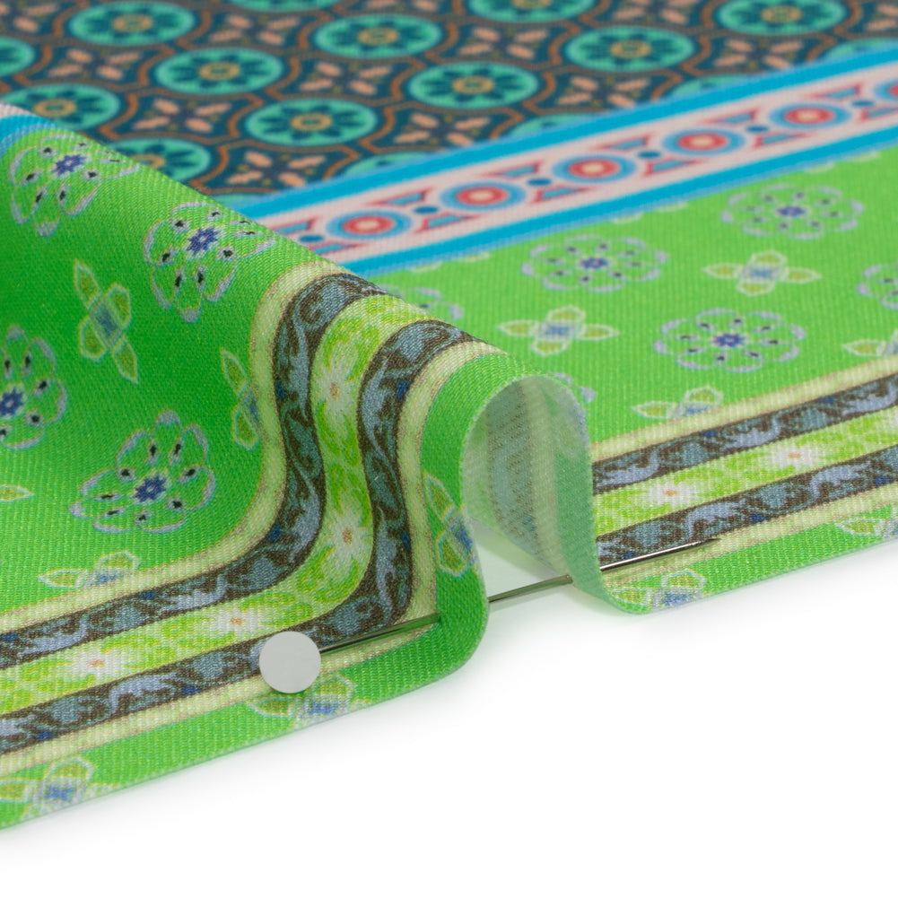 Mood Exclusive Lime Vibrant Views Stretch Sustainable Rayon Batiste Panel Folded