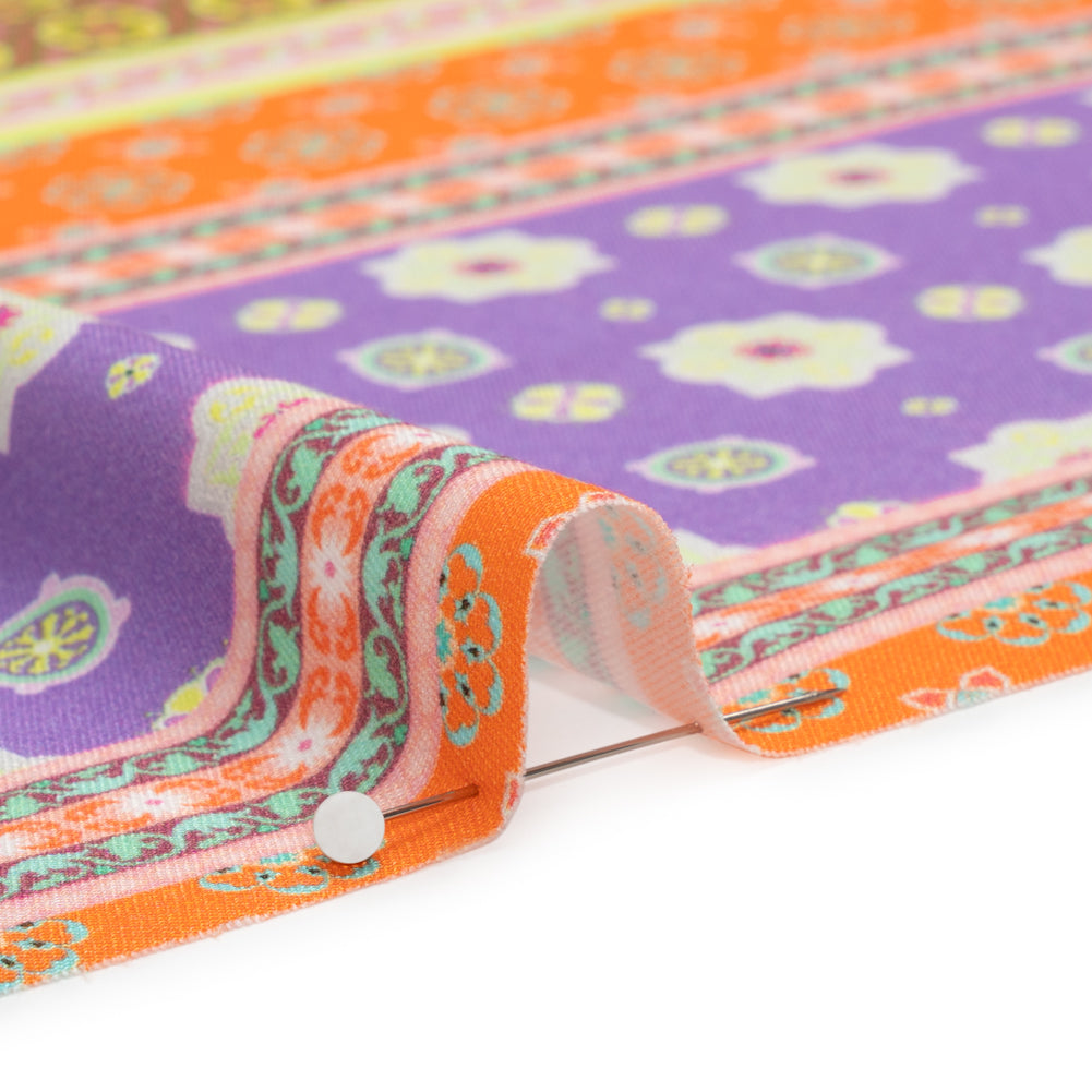 Mood Exclusive Purple Vibrant Stretch Sustainable Rayon Batiste Panel Folded