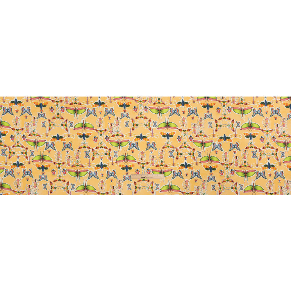 Mood Exclusive Yellow Picnic Guests Stretch Brushed Cotton Twill Full