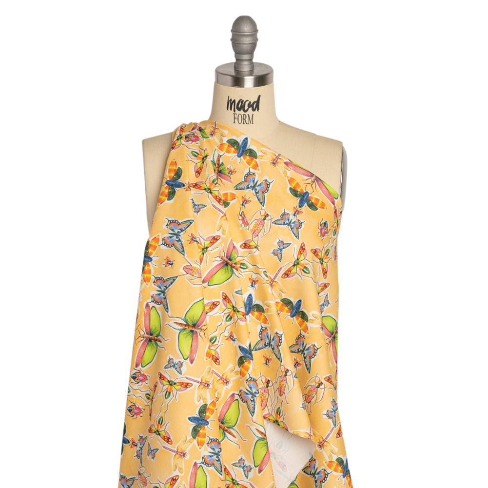 Mood Exclusive Yellow Picnic Guests Stretch Brushed Cotton Twill Drape