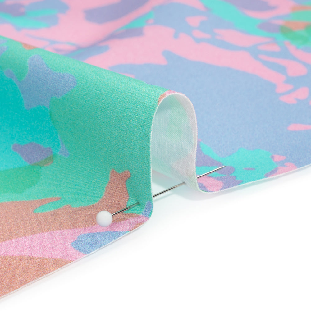 Mood Exclusive Turquoise Soft Shade Stretch Brushed Cotton Twill Detail