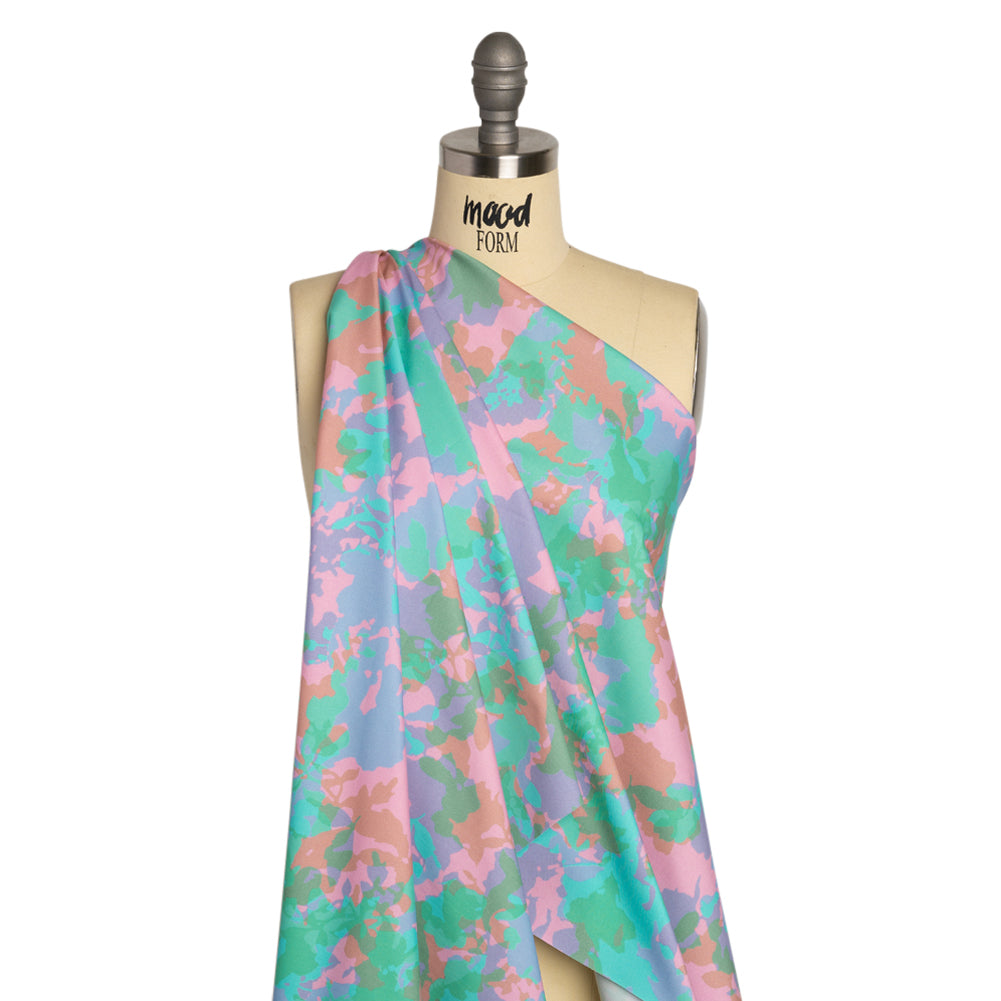 Mood Exclusive Turquoise Soft Shade Stretch Brushed Cotton Twill Drape
