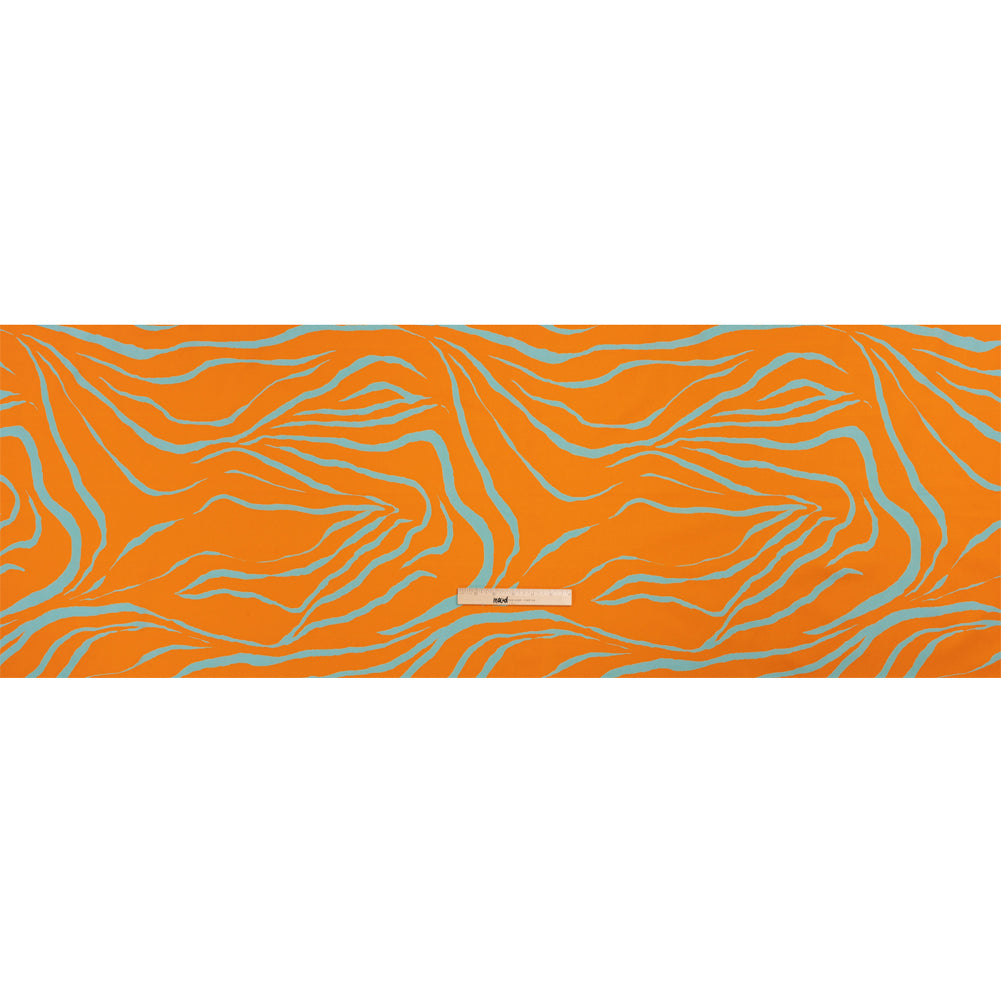 Mood Exclusive Orange Funky Feline Stretch Brushed Cotton Twill Full