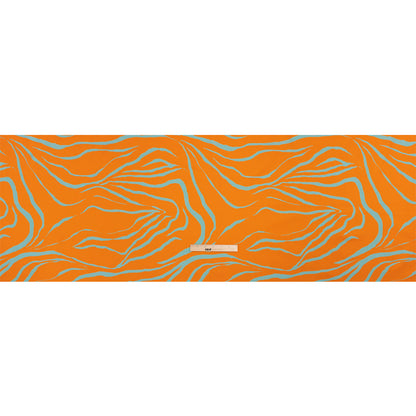 Mood Exclusive Orange Funky Feline Stretch Brushed Cotton Twill Full