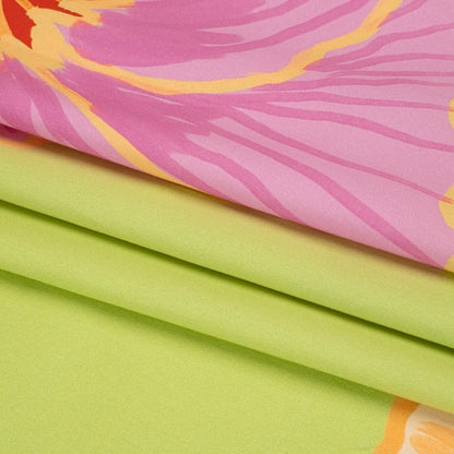 Mood Exclusive Key Lime Sky Stretch Brushed Cotton Twill Folded