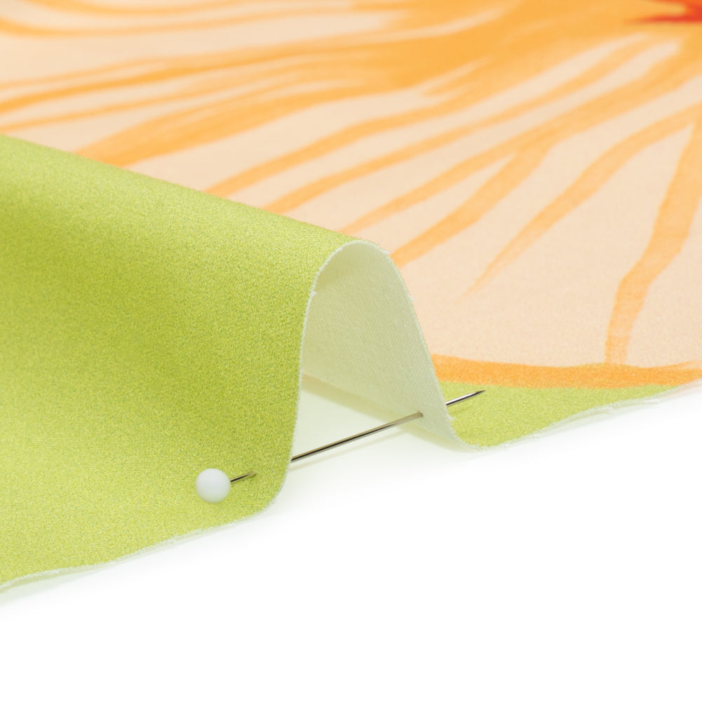 Mood Exclusive Key Lime Sky Stretch Brushed Cotton Twill Detail