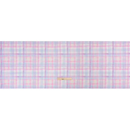 Cotton Voile Print - Purple and Pink Plaid - Mood Exclusive Chalkboard Curious Full