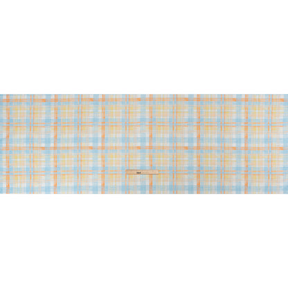 Cotton Voile Print - Blue and Orange Plaid - Mood Exclusive Chalkboard Curious Full