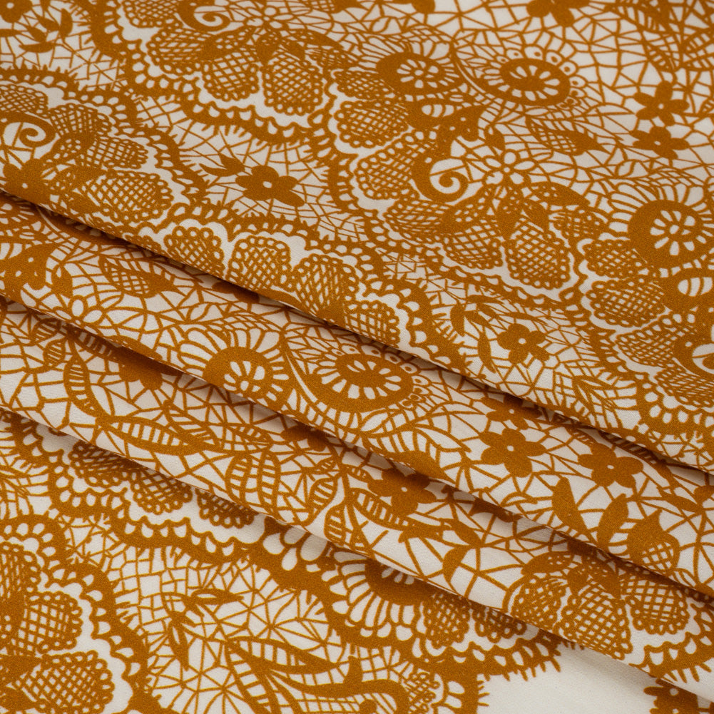 Mood Exclusive Ochre Two Sugar Cubes Cotton Poplin Folded