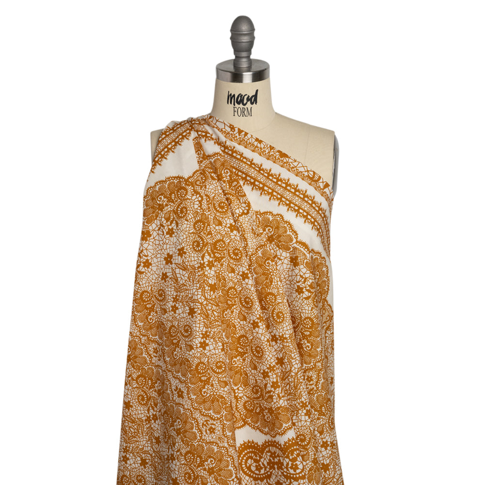 Mood Exclusive Ochre Two Sugar Cubes Cotton Poplin Drape