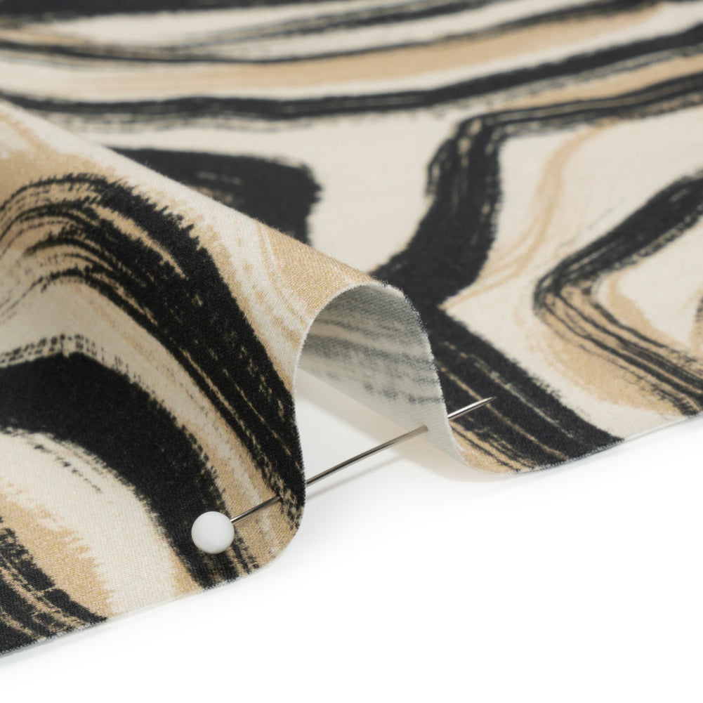 Mood Exclusive Beige Shifting Sands Stretch Cotton Poplin Detail