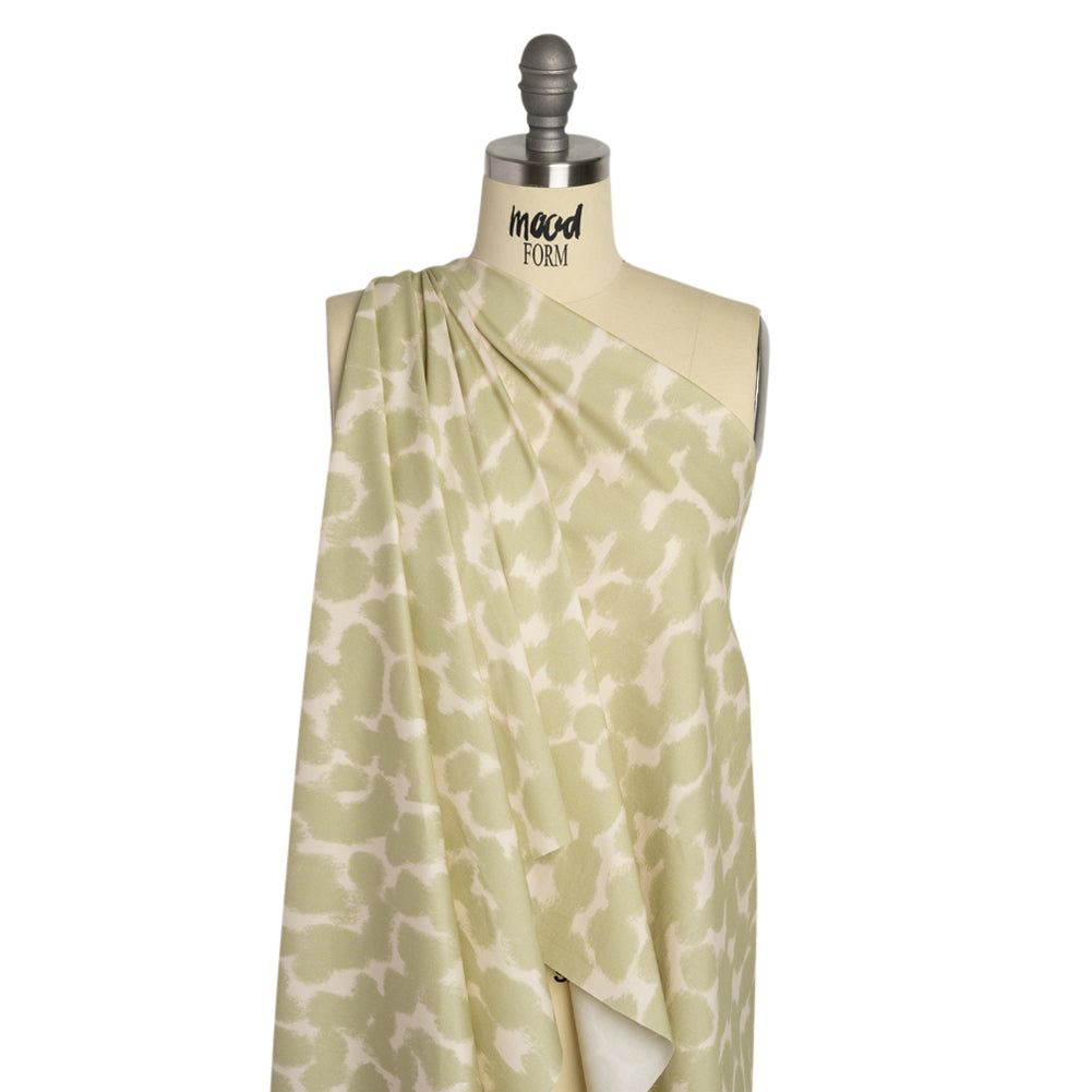 Mood Exclusive Sage Head in the Clouds Stretch Cotton Poplin Drape