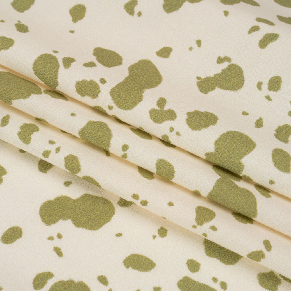 Mood Exclusive Green Fire Dogs Stretch Cotton Poplin Folded