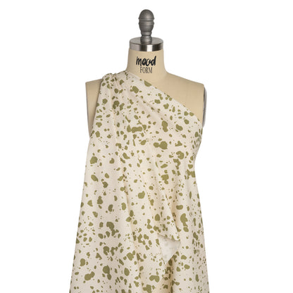 Mood Exclusive Green Fire Dogs Stretch Cotton Poplin Drape
