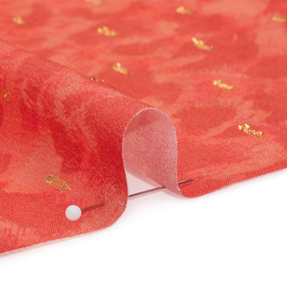 Mood Exclusive Carnation Creation Metallic Dotted Crinkled Viscose Crepe Folded